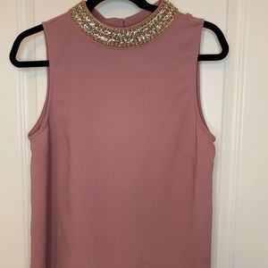 Embellished Neck Tank